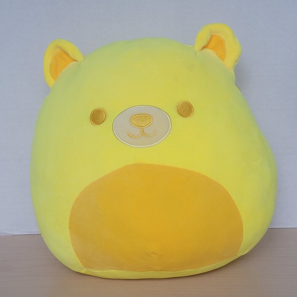 Squishmallows Sozo the Neon Yellow Bear Plush Animal Soft Toy 12 in